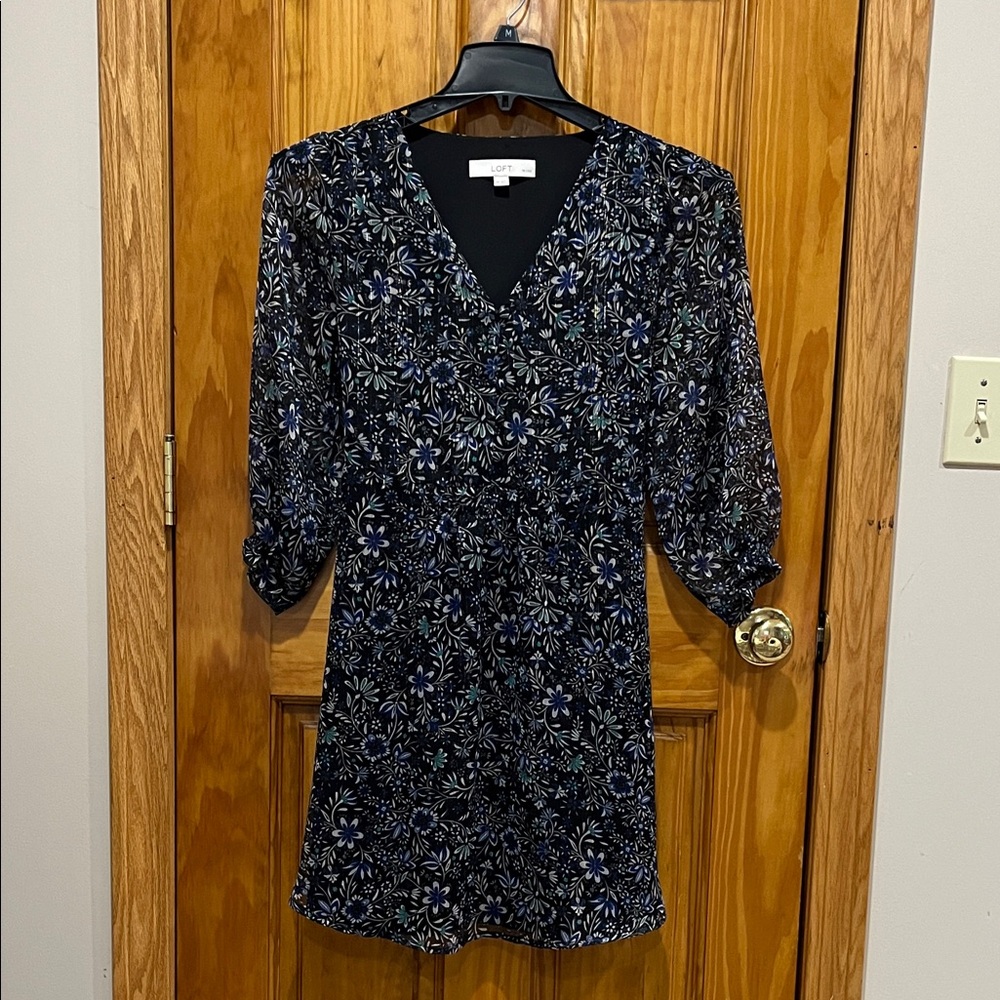 Loft floral V-Neck Dress